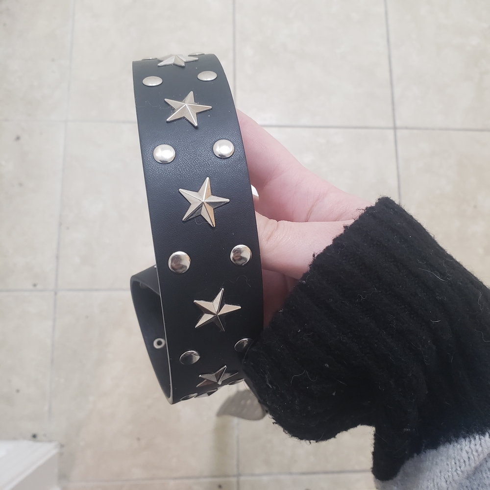 Black Belt with Silver Star Studs (Hot Topic)